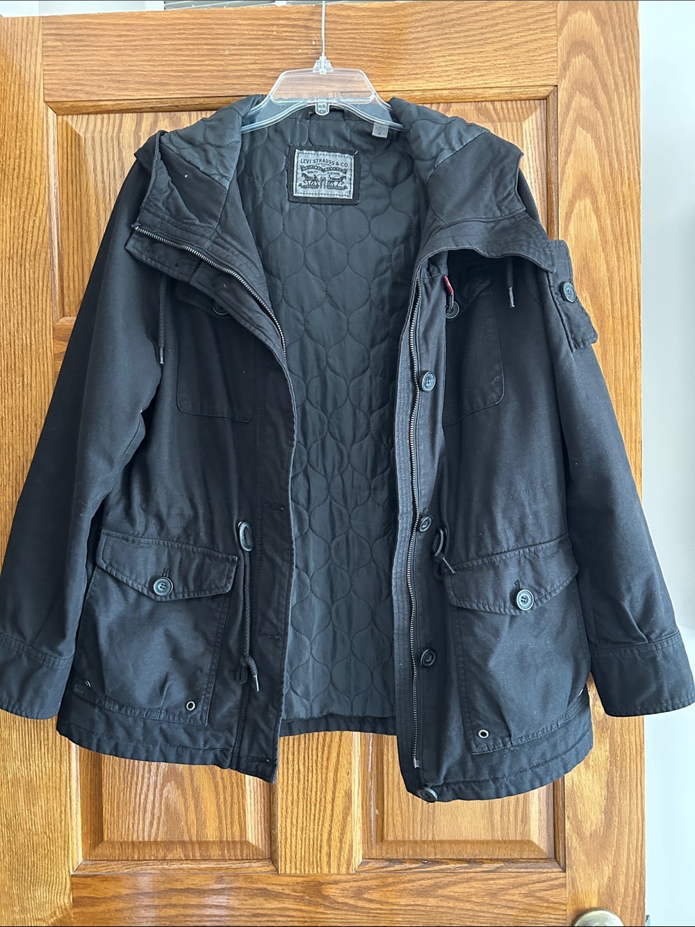 Levi's Women's Black Utility Parka Jacket